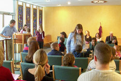 Confirmation class leads Children's Church