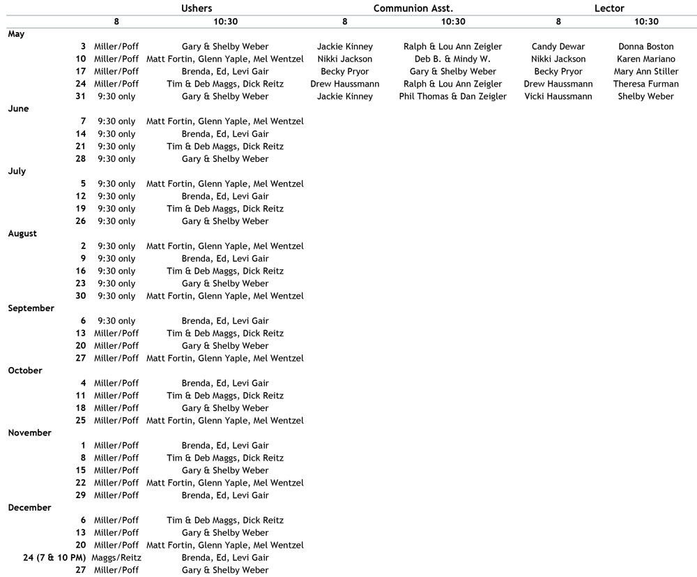 Worship Task Leaders 2026